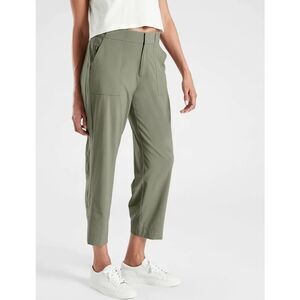 Athleta Tribeca Utility Crop Laurel Olive Size 6